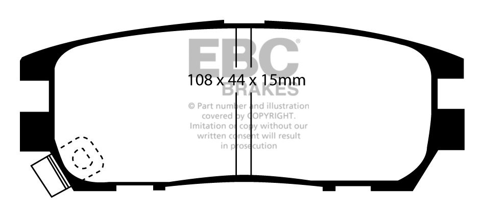 EBC Brakes MITSUBISHI Pajero 2.5 TD (V44)(ABS) 91-93 Remblokken