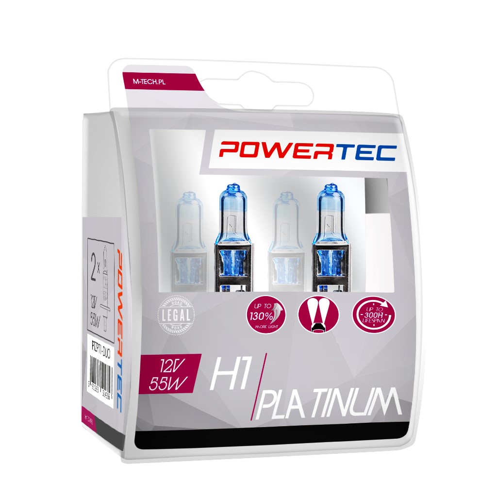 H1 Platinum Lampen +130% 12V DUO BULB M-Tech Powertec