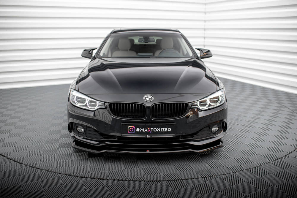 Voorspoiler V.1 BMW 4 Gran Coupe F36 2014 - 2017 Maxton Glans Zwart