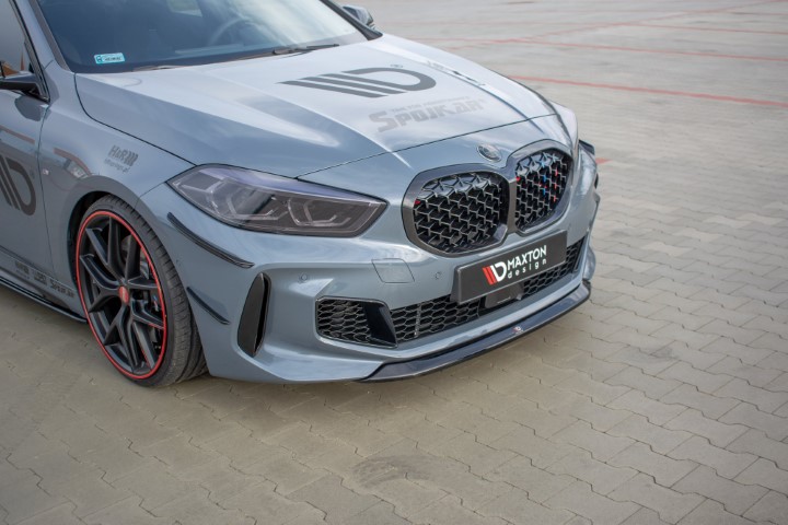 Voorspoiler BMW 1 Serie F40 M-Pack/ M135i Glans Zwart V2