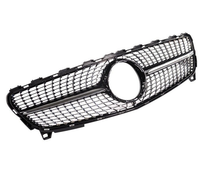 Grill Mercedes A-Klasse W176 16-19 Diamond Glans Zwart