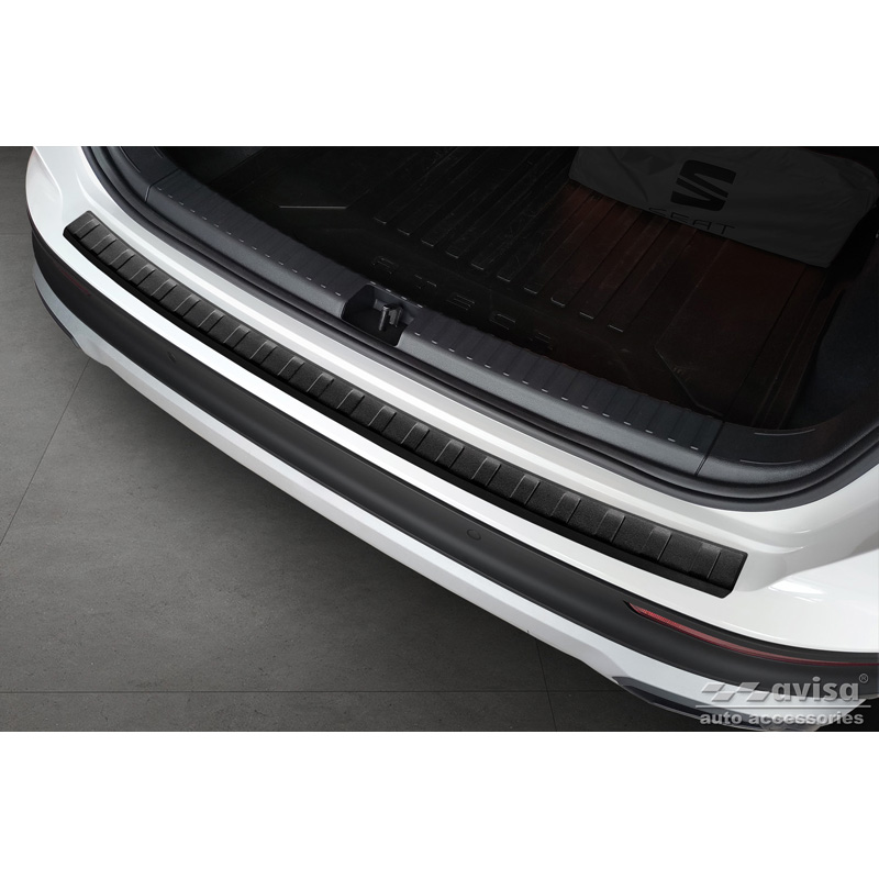 Matzwart RVS Achterbumperprotector  Seat Ateca 2016-2020 & FL 2020- 'Ribs'