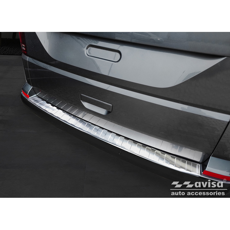 RVS Achterbumperprotector  Volkswagen Caravelle T6 2015- & FL 2019- (met achterklep) 'Ribs'