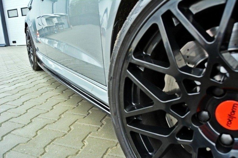Zijskirts Diffusers Audi RS3 8V Sportback Glanzend zwart