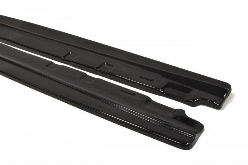 Zijskirts Mercedes C-klasse W204 Maxton Design glans zwart