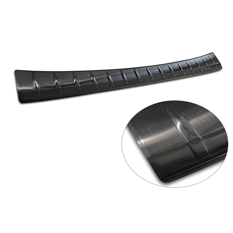 Zwart RVS Achterbumperprotector  Mazda 2 Hybrid 2022- 'Ribs'