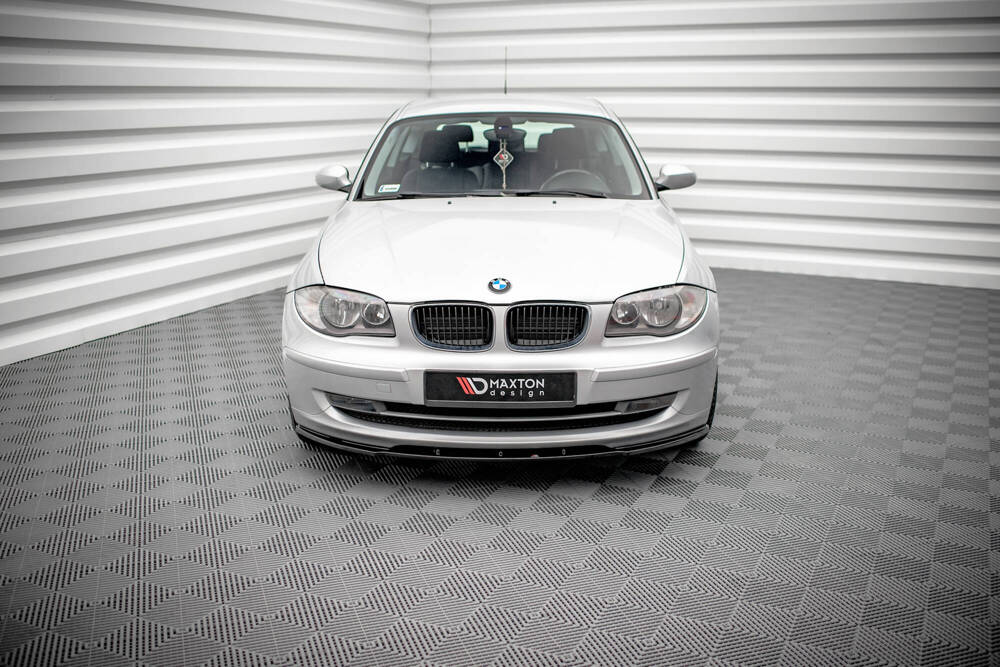 Voorspoiler V.2 BMW 1 Serie E87 FL Maxton Glans Zwart