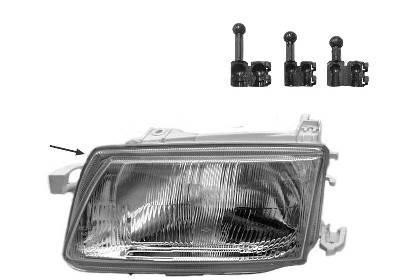 koplamp, Valeo, H4, rechts, 09/1994-Opel Astra F, 1991 -1998