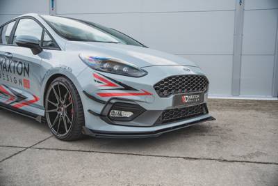 Racing Voorspoiler Ford Fiesta Mk8 ST / ST-Line Glans Zwart