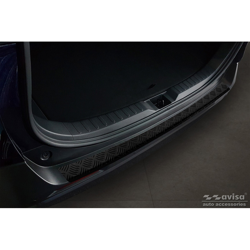 Matzwart Aluminium Achterbumperprotector  Toyota RAV4 (5th Gen.) 2018- & Suzuki Across 2020- 'Riffled Plate'