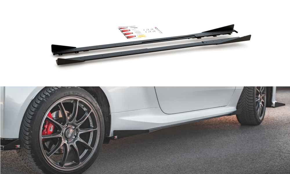 Street Pro Zijskirts met Canards Toyota GR Yaris MK4 Maxton