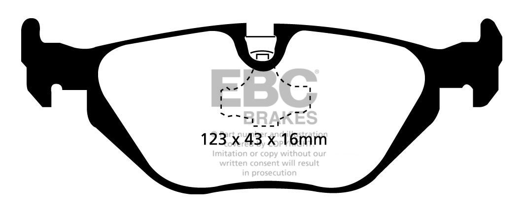 EBC Brakes BMW 325 2.5 TD (E36) 93-98 Remblokken achterzijde