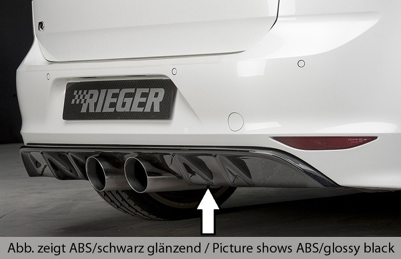 Achterbumper Diffusor Carbon-look Rieger VW Golf R VII