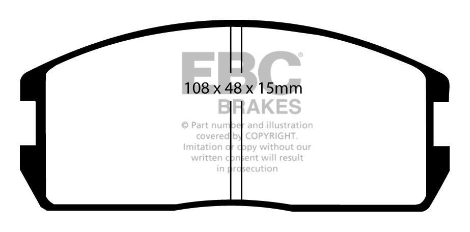 EBC Brakes MITSUBISHI Lancer 1.5 (C62A) 88-90 Remblokken voorzij