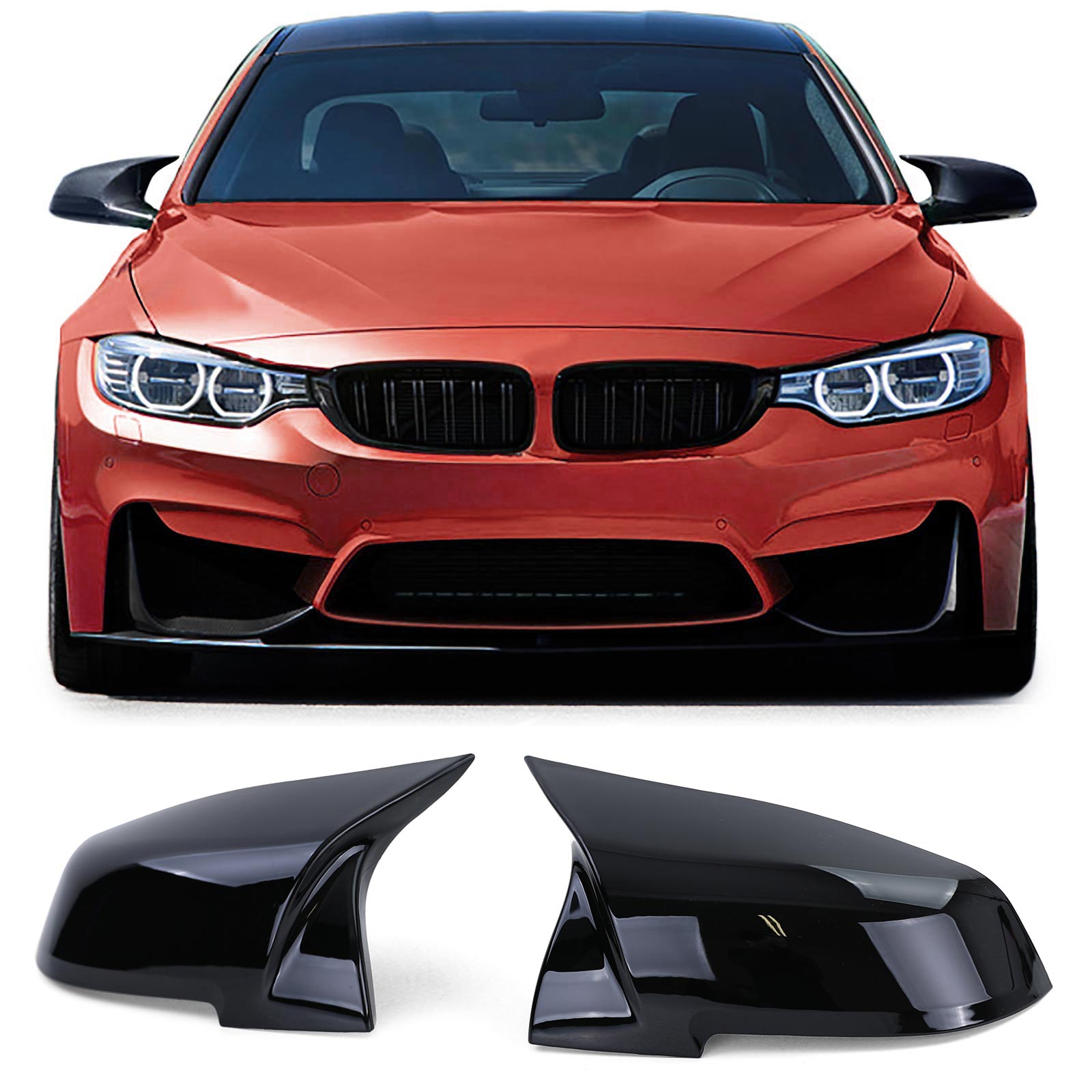 Spiegelkappen BMW F30 F31 F34 F35 F32 F33 F36 F20 Glans Zwart