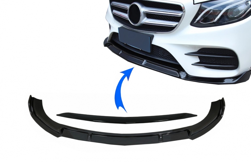 Voorspoiler Mercedes E-Klasse W213/C238 Glans Zwart
