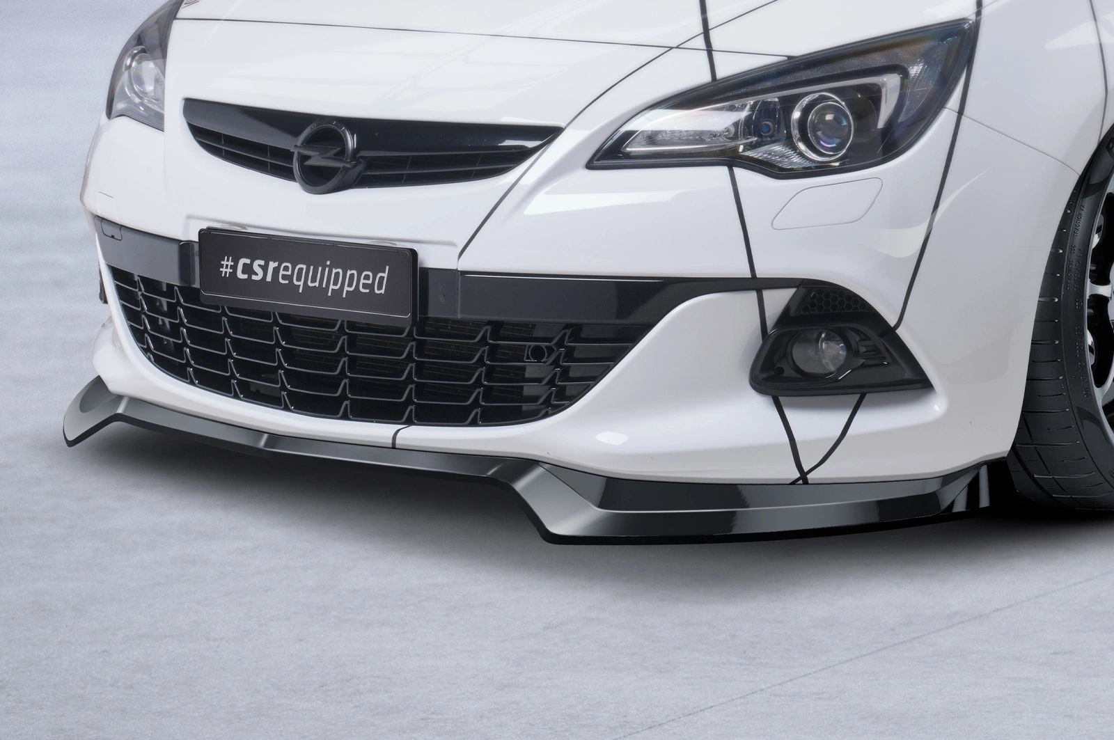Voorspoiler Opel Astra J GTC Glans Zwart (01/2012–04/2018 Facelift) CSR