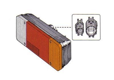 achterlicht, Pick-up, rechts Fiat Ducato, 2002-2006