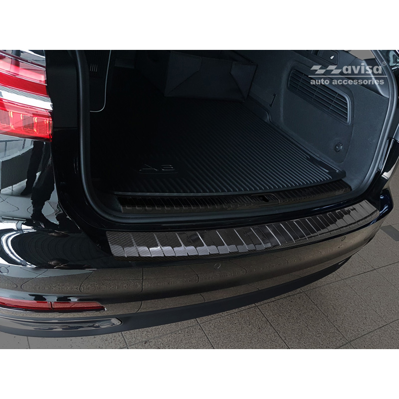 Echt 3D Carbon Achterbumperprotector  Audi A6 (C8) Avant 2018-2023 & Facelift 2023- incl. S-Line & Allroad