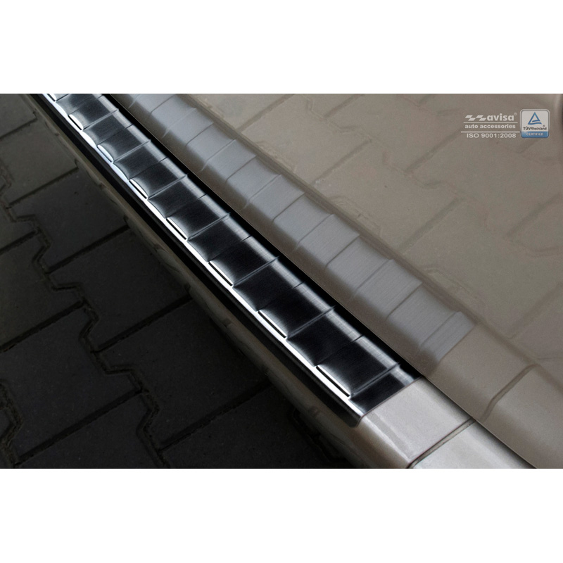 Zwart RVS Achterbumperprotector  Mercedes Vito / Viano 2003-2014 'Ribs'