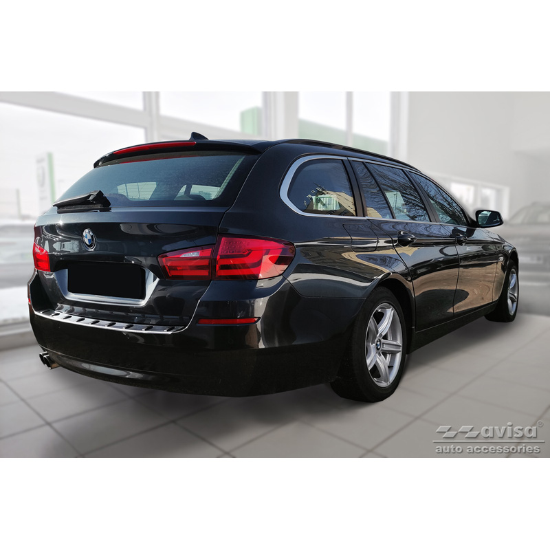 RVS Achterbumperprotector  BMW 5-Serie (F11) Touring 2011-2013 & Facelift 2013-2017 'STRONG EDITION'