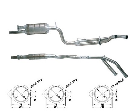 Mercedes 200TE 1998 cc 100 Kw / 136 cv T124 Magnaflow CAT Bouwja