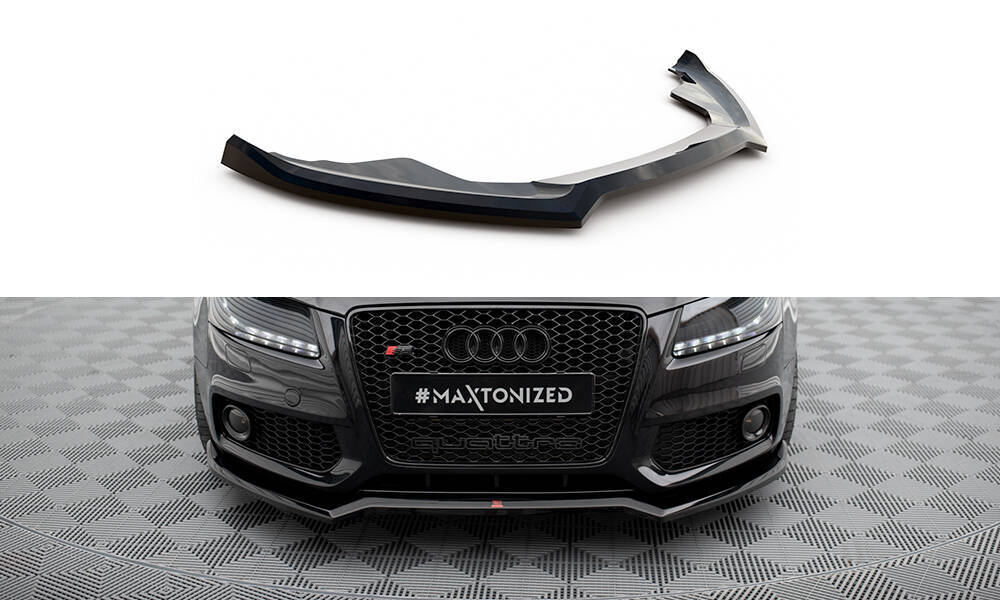 Voorspoiler V.3 Audi A5 S-Line / S5 Coupe / Cabrio Maxton Glans Zwart