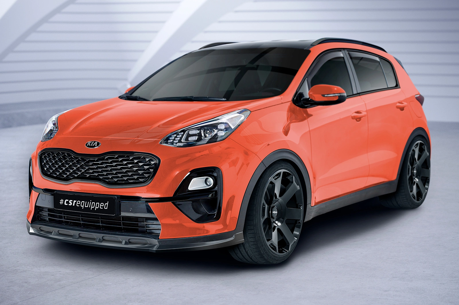 Voorspoiler Kia Sportage QLE Glans Zwart van CSR Automotive (Facelift 07/2018-)