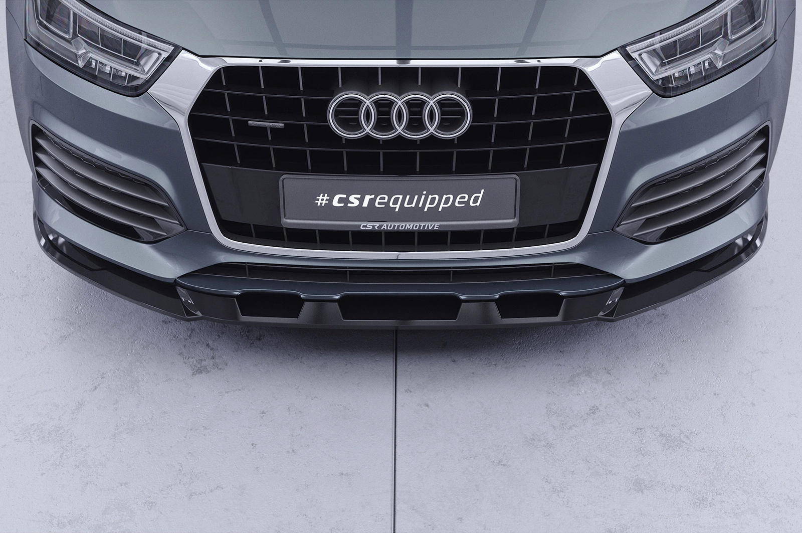 Voorspoiler Audi Q3 (8U) Glans Zwart van CSR Automotive (2014-2018 Facelift)
