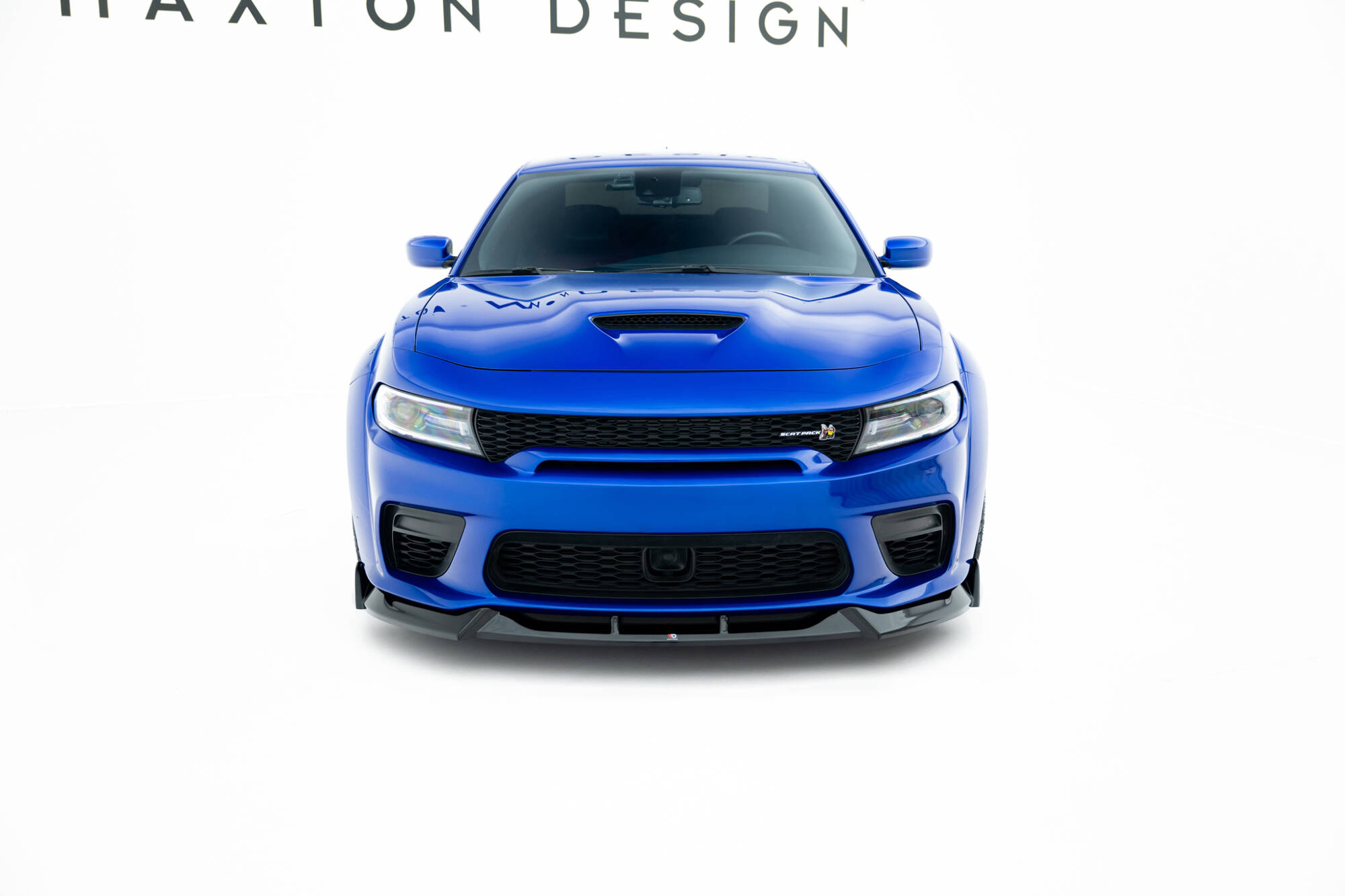 Street Pro Voorspoiler Dodge Charger RT Scat Pack Widebody MK3 Facelift Maxton Glanzend zwart