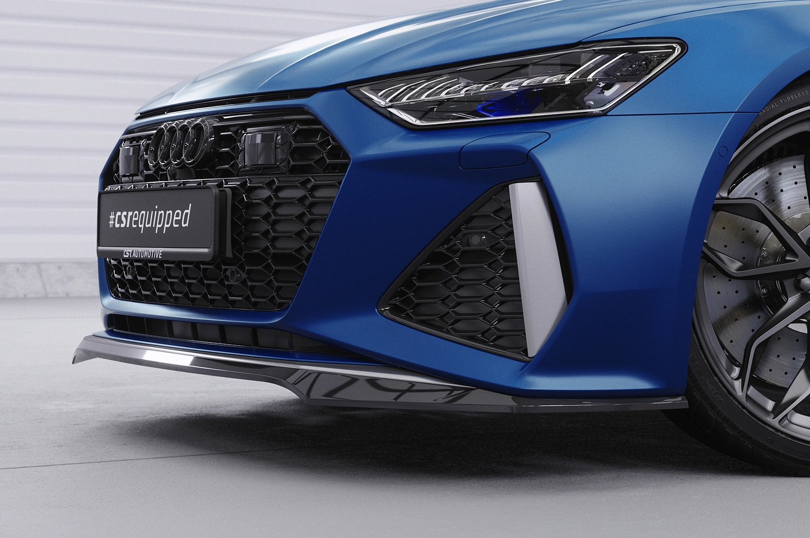 Voorspoiler Audi RS6 C8 / RS7 C8 (4K) Glans Zwart van CSR Automotive (2019-)