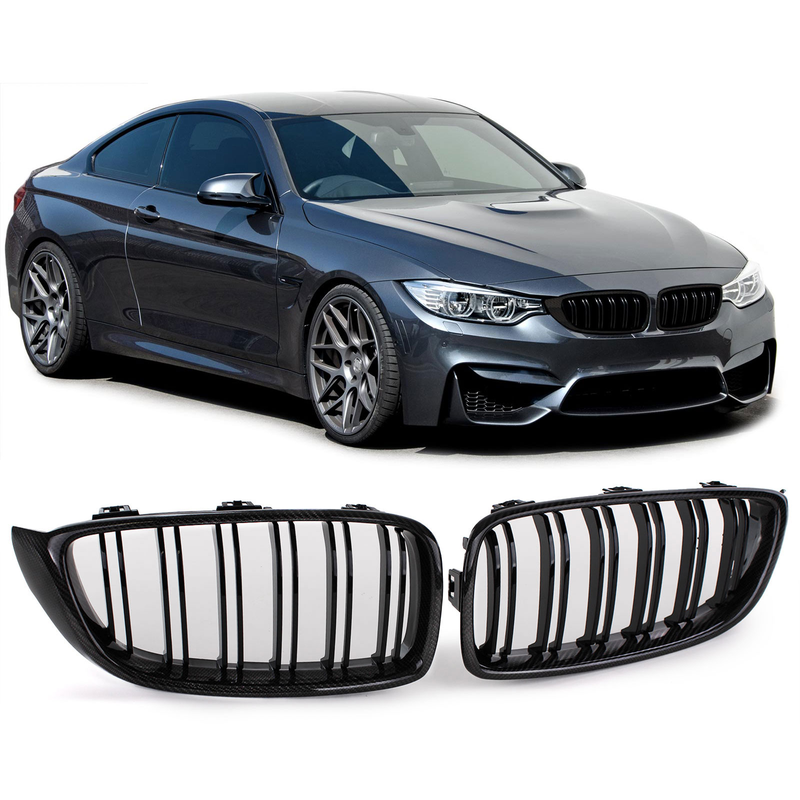 Grill Nieren BMW 4-Serie F32/F33/F36/F82/F83 Echt Carbon