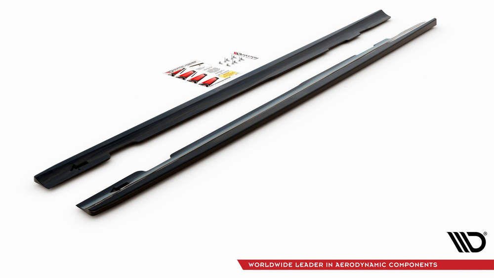 Zijskirts Mercedes AMG CLS AMG Pakket C257 Maxton Glans Zwart