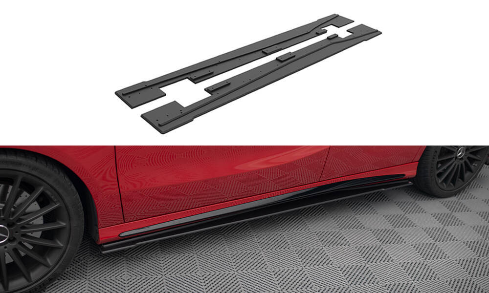 Zijskirts Mercedes A Klasse AMG Pakket / A45 AMG W176 Maxton Street Pro