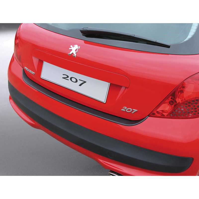 ABS Achterbumper beschermlijst  Peugeot 207 HB 3 deurs Zwart