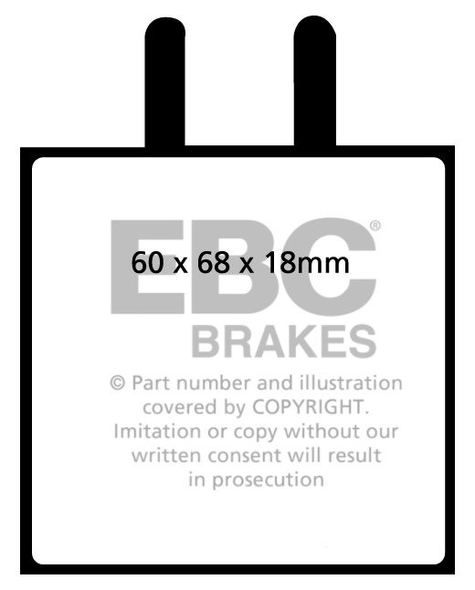 EBC Brakes FERRARI 250 GT 3.0 60-64 Remblokken voorzijde redstuf