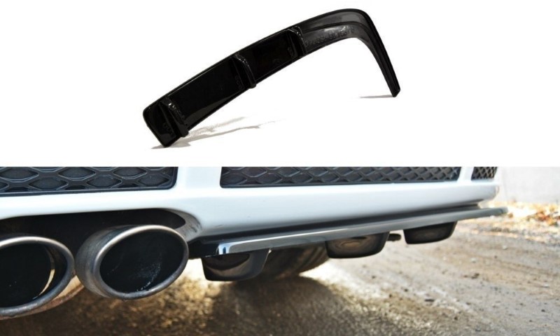 Achterspoiler Audi RS4 B5 (met een verticale bar) Glanzend Zwart