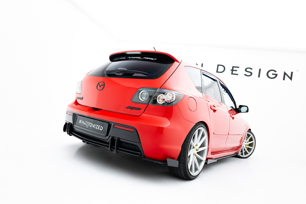 Street Pro Achterzij Spoilers + Flaps Mazda 3 MPS MK1 EU Versie Maxton