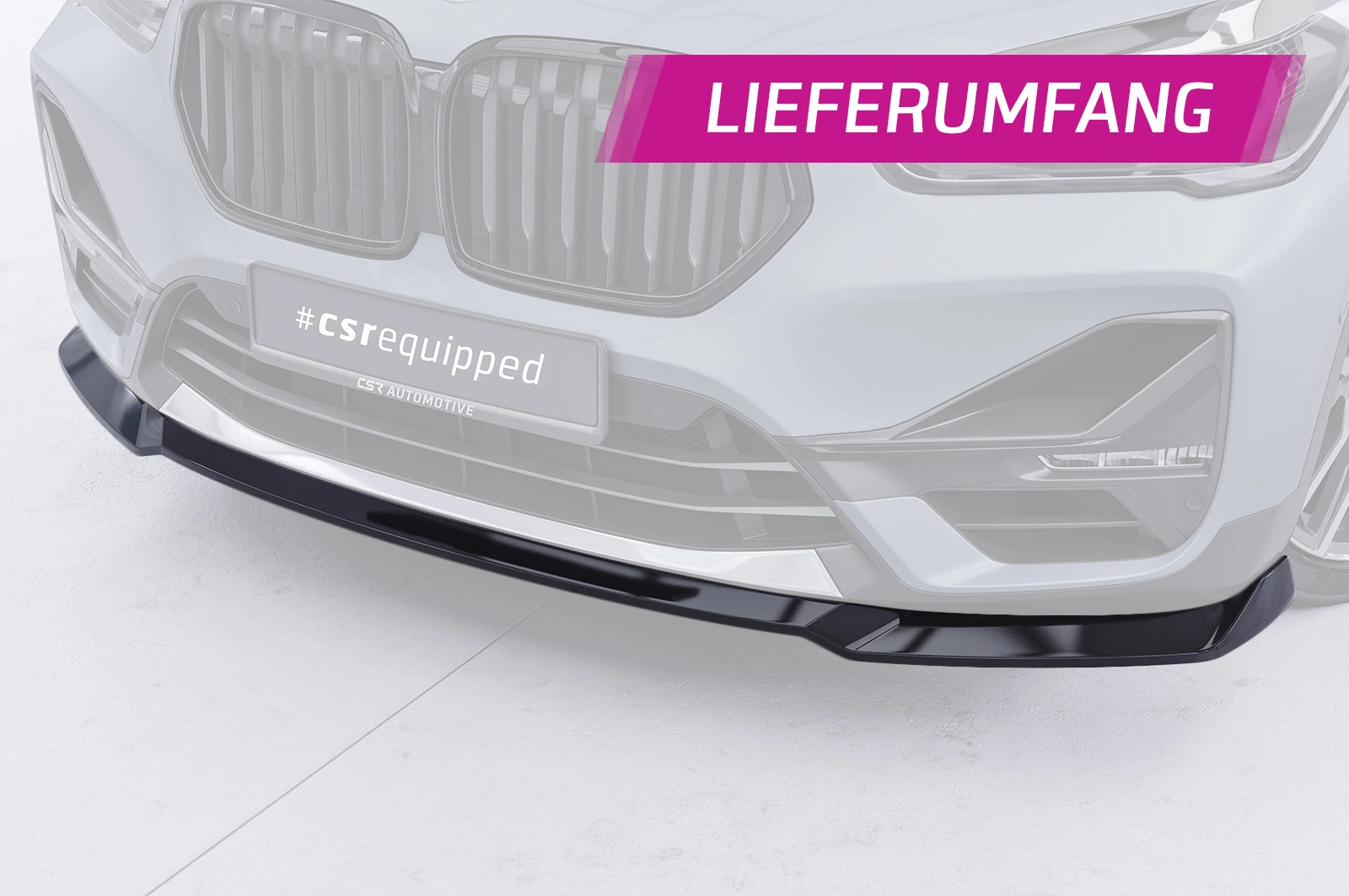 Voorspoiler BMW X1 (F48) glans zwart 2019–