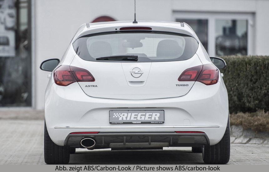 Achterdiffuser Opel Astra J Rieger uitlaat links glans zwart