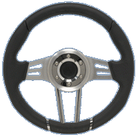 SteeringWheel Hurricane 325mm Alu/Black Lthr