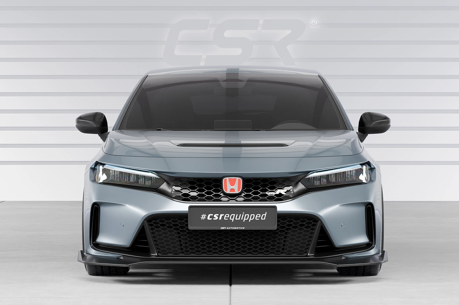 Voorspoiler Honda Civic (FL5) Type R glans zwart