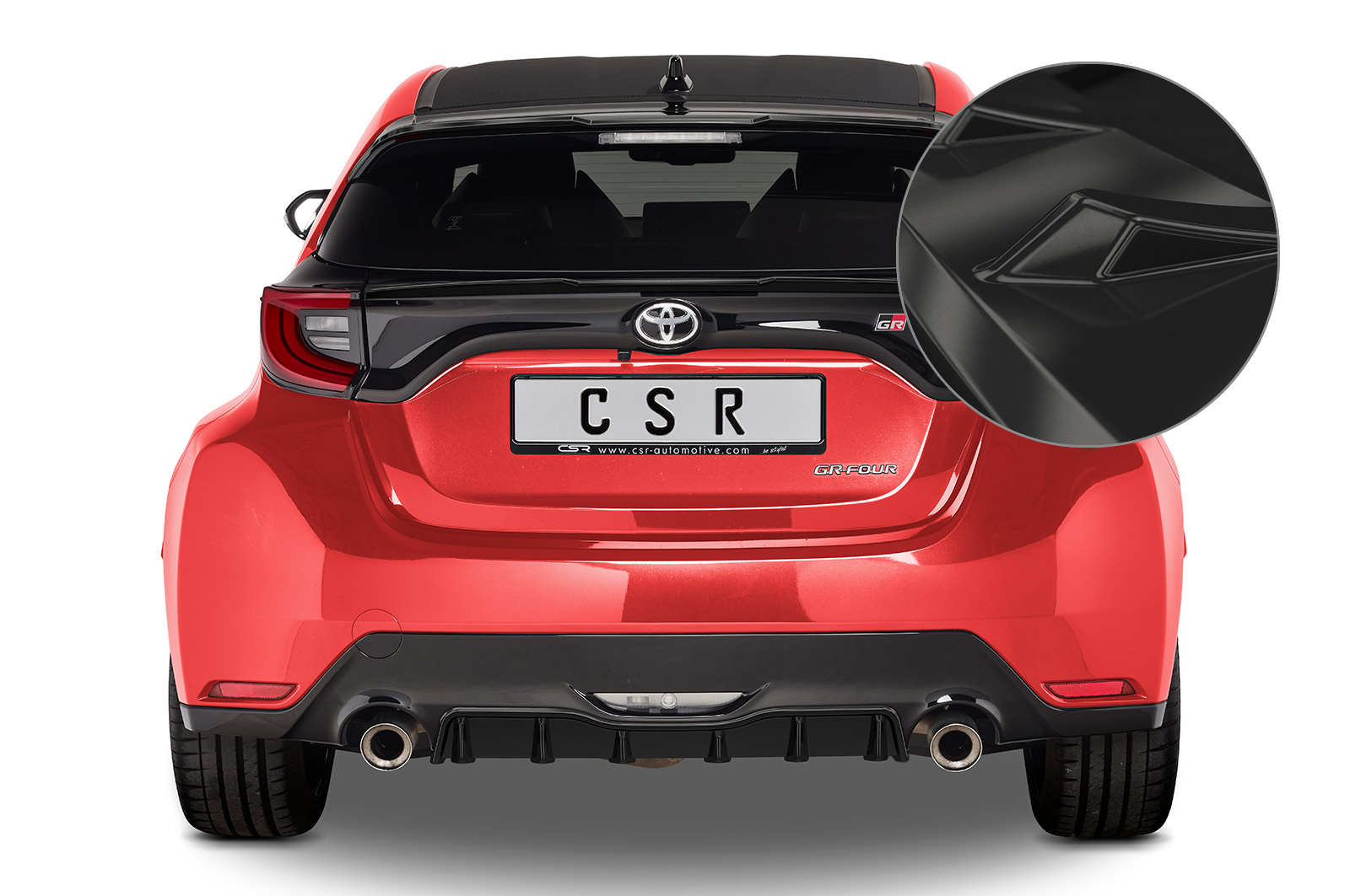 Achter aanzet Toyota GR Yaris (XP21) CSR glans Zwart