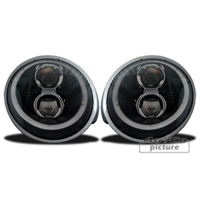 Koplampen Porsche 911 997 DRL LED zwart