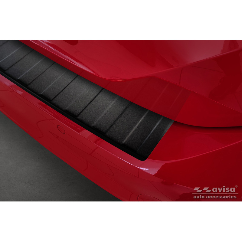 Matzwart RVS Achterbumperprotector  Volkswagen Passat 3G Variant 2014-2023 'Ribs'