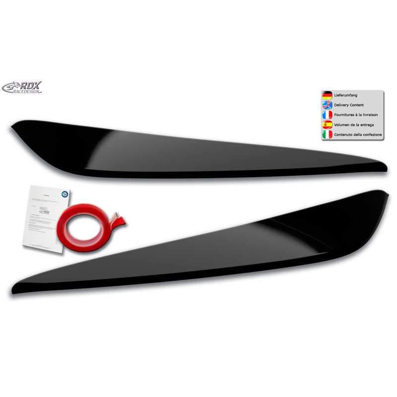 Koplampspoilers  BMW 1-Serie (F40) 2019- (ABS Glanzend Zwart)