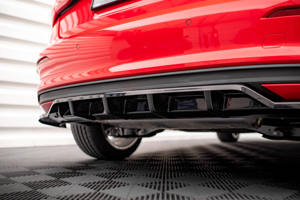 Diffuser Audi A3 8Y Sportback Maxton Glans Zwart